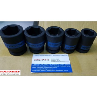 Đầu tuýp đen ngắn 3/4" lục giác size lớn từ 32mm===> 55mm kingtony 653555m