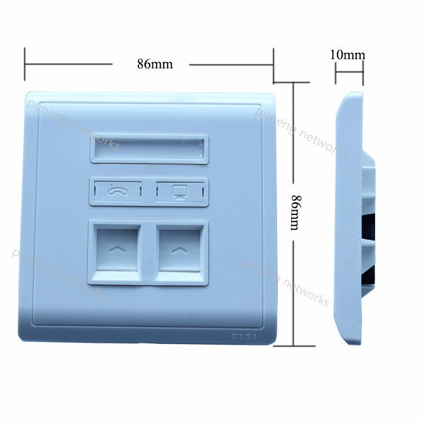 Mặt âm tường Pudi 1p PD W1 , 2p PD W2 rj11 rj45