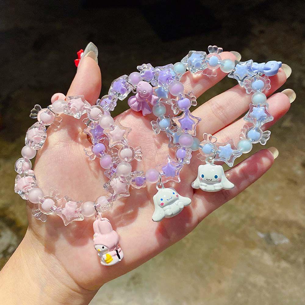 LILYES Vòng Đeo Tay Hình Chú Chó Tai To May Mắn Dễ Thương