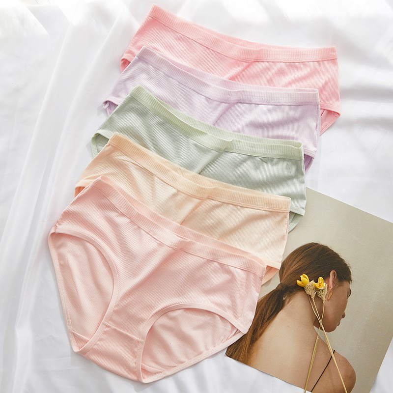 Quần lót nữ cotton tăm thun lạnh dễ thương sexxy gợi cảm QC34