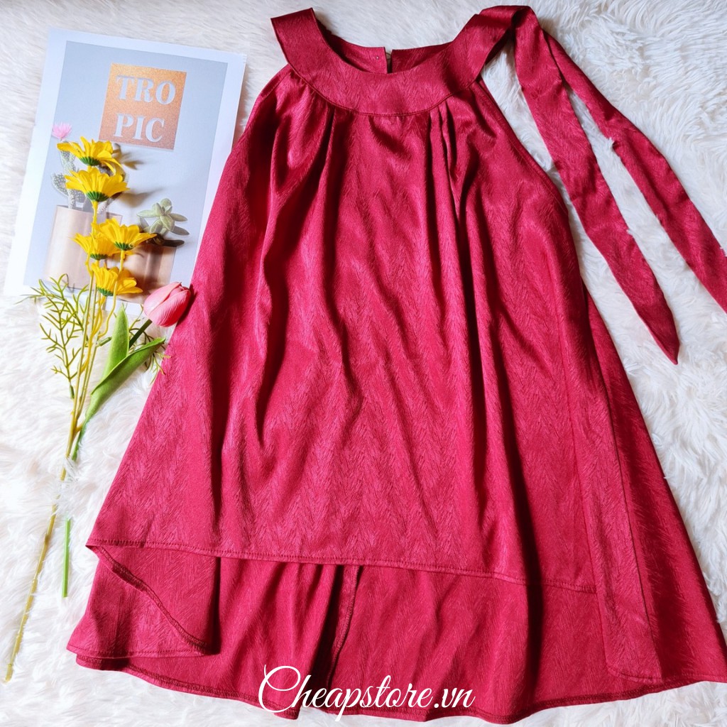 Áo Yếm Lụa Nơ hàng thiết kế sang trọng 👚 Áo Lụa Yếm tằm babydoll loại 1 không nhăn nhàu hottrend 2021 A007 | BigBuy360 - bigbuy360.vn