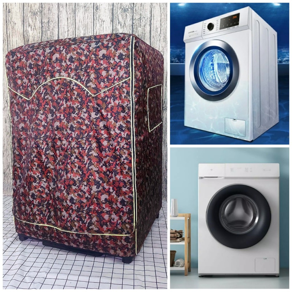 [Vải dù xịn không nổ vỏ] Áo Trùm Máy Giặt Cửa Trước dành cho Máy giặt LG Inverter 9 kg FV1409S2V (mẫu rằn ri như hình)