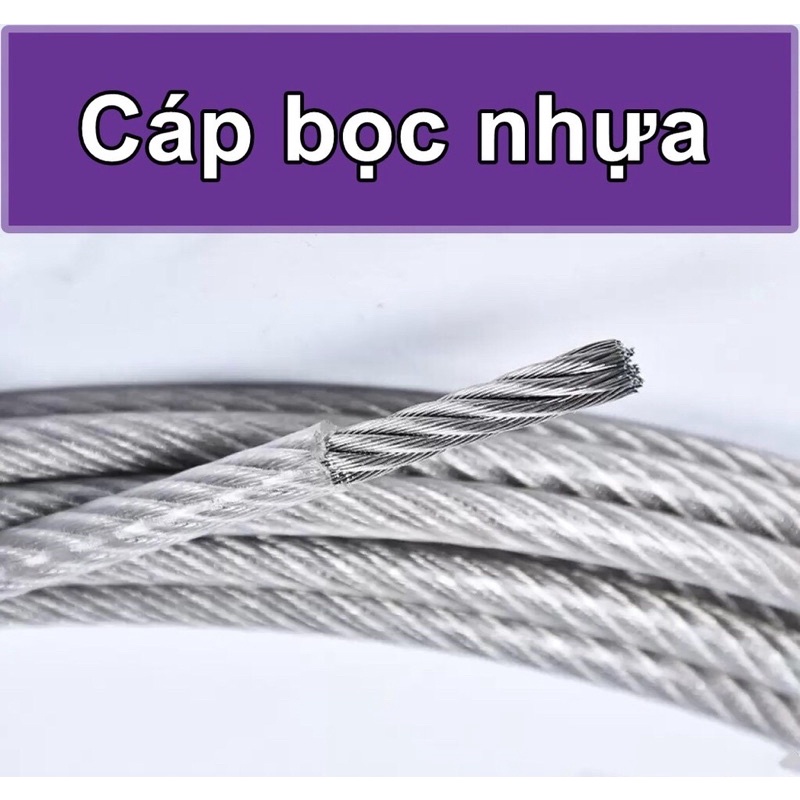 1m dây cáp bọc nhựa 4mm