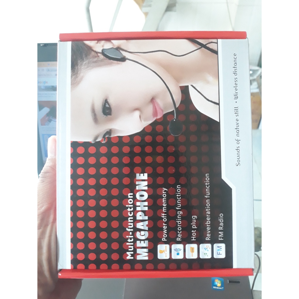 Loa Trợ Giảng MEGAPHONE K9A Có Bluetooth Cổng Usb, Thẻ nhớ, Radio Kèm Microphone Có Dây