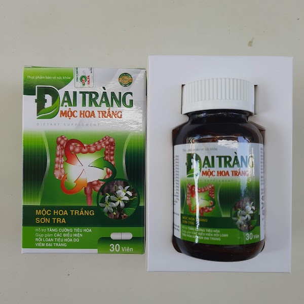 Viên uống ĐẠI TRÀNG HOA MỘC TRẮNG _ Dành cho người bị viêm đại tràng, đại tràng co thắt - Hộp 30 viên