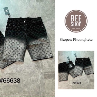 Quần bò ngố LVA004 hoạ tiết, quần jean đùi nam, quần short bò - Bee Shop