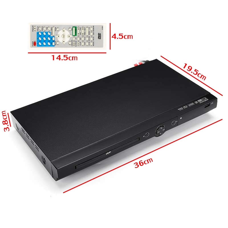 USB Multi Playback DVD Player Full HD 1080p CD MP3 LED Disc Display Home Player System