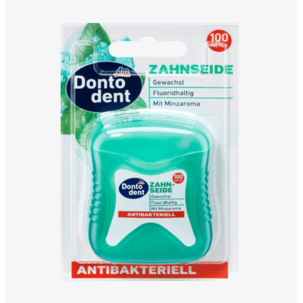 HÀNG ĐỨC XÁCH TAY - Chỉ nha khoa kháng khuẩn - Dontodent Zahnseide sensitive floss 100 mét