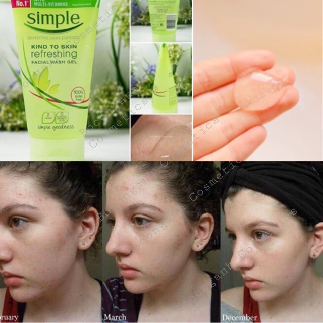 GEL RỬA MẶT SIMPLE KIND TO SKIN REFRESHING FACIAL WASH