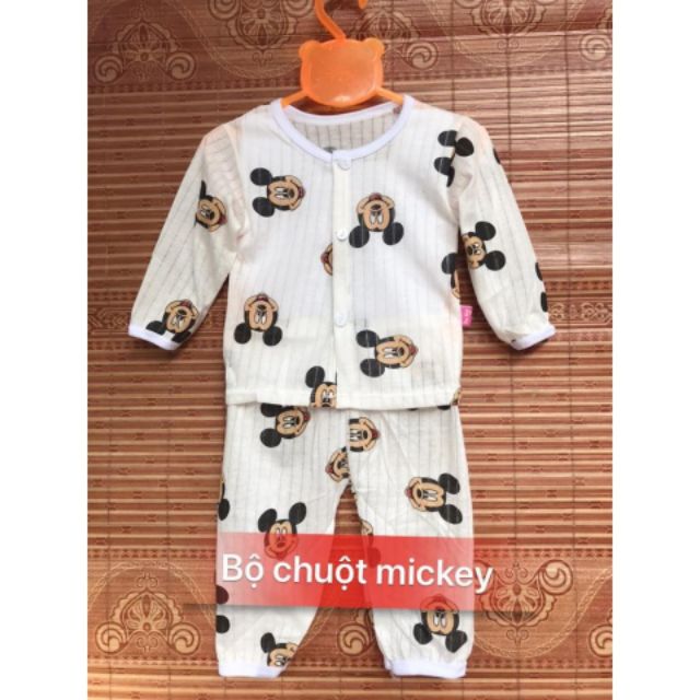 Combo5 Bộ cotton thu đông cài vai cho bé trai và bé gái