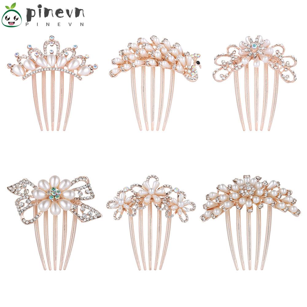 Lược Cài Tóc Hình Cành Lá Đính Đá Lấp Lánh|Đồ Trang Trí Tóc