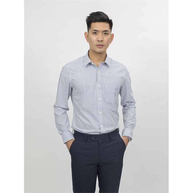 Áo sơ mi nam dài tay ARISTINO sợi tre from rộng ALS57808