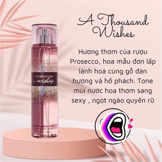 Bodymist bath&bodyworks ( xịt thơm body ) fullsize 236ml