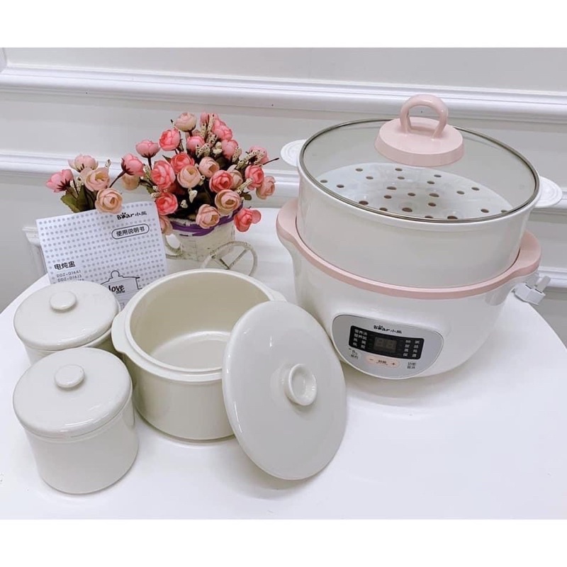 Nồi nấu cháo chậm Bear - Bản quốc tế bảo hành 18 tháng