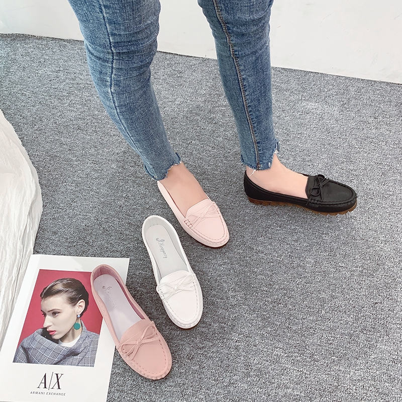 Giày lười bằng da PU thời trang thanh lịch dành cho nữ