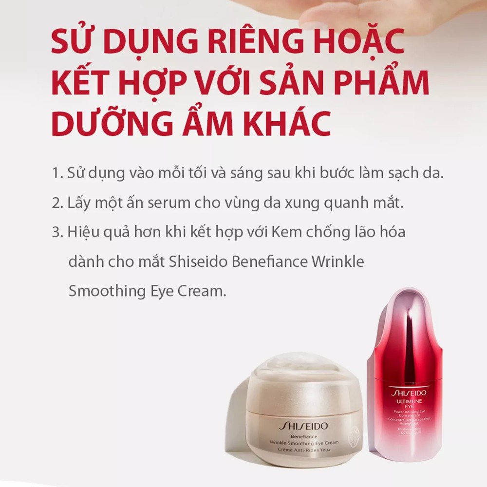 「MÃ SALE KHỦNG 」 Tinh chất dưỡng mắt Shiseido Ultimune Power Infusing Eye Concentrate 15ml ∛