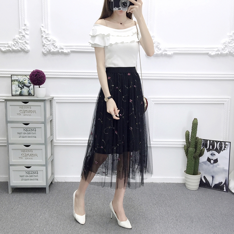 Chân Váy Tulle Dài Phong Cách Hàn Quốc