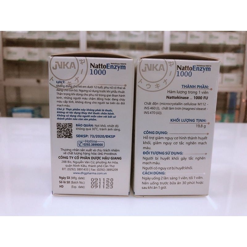 Nattoenzym 1000 - Chai 60v