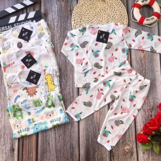 Combo 5bộ cotton giấy dài tay cho bé.