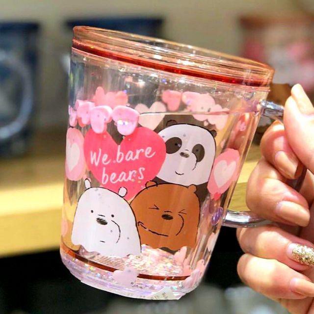 Cốc ly nhựa anh em gấu Bare Bear Chúng tôi đơn giản là gấu 260ml