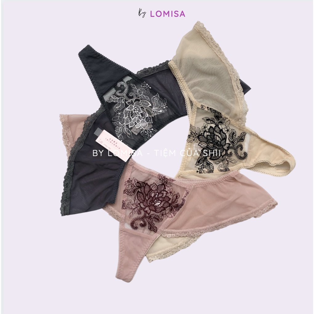 Quần lót lọt khe nữ quyến rũ chất lưới mền mại hình cánh tiên viền ren cực gợi cảm Freesize By LOMISA 1004 | BigBuy360 - bigbuy360.vn