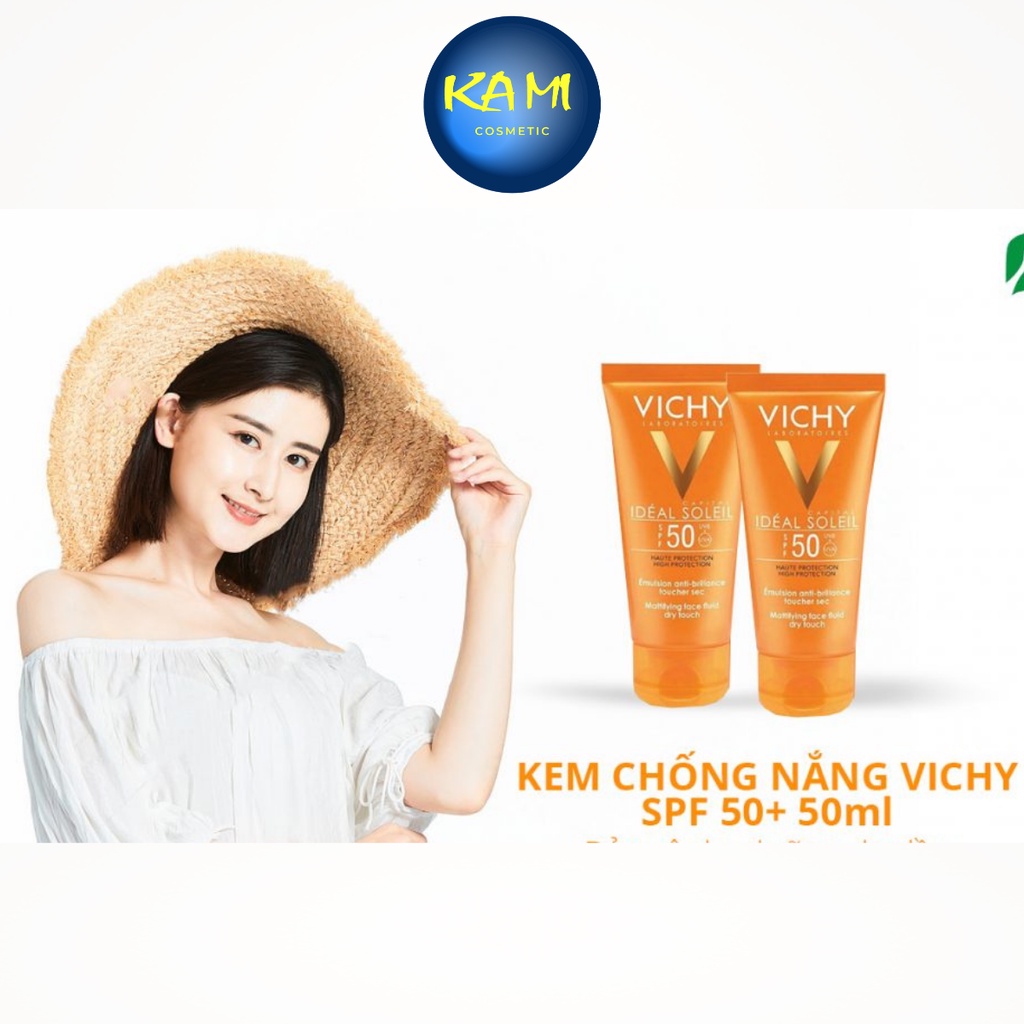 Kem Chống Năng VIchy 50ml, Xịt Chống Nắng Body Mặt, Kem Dưỡng Ẩm Trắng Da Suncream - KAMI