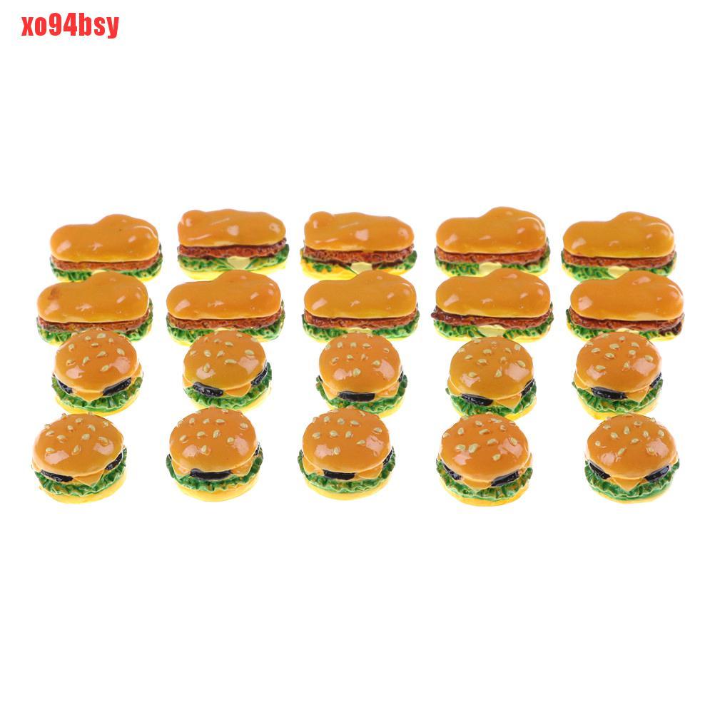 Set 2 Bánh Hamburger Đồ Chơi Nhà Búp Bê 94bsy