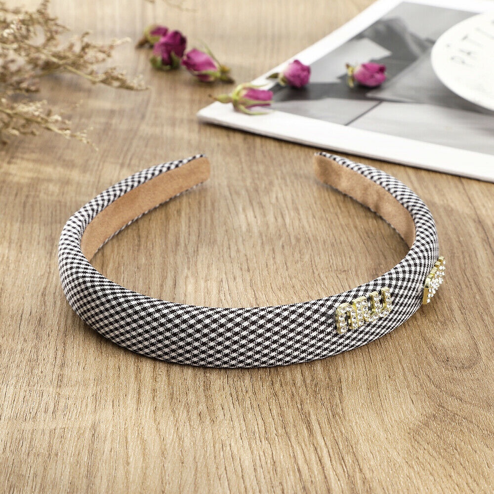 Cài tóc nữ Haimeikang họa tiết kẻ ô đính đá thời trang