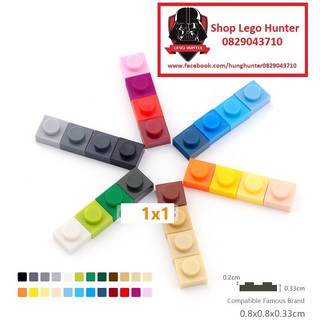 Lego part 3024 Phụ kiện gạch Moc : combo 20 miếng gạch 1 x 1 màu tùy chọn