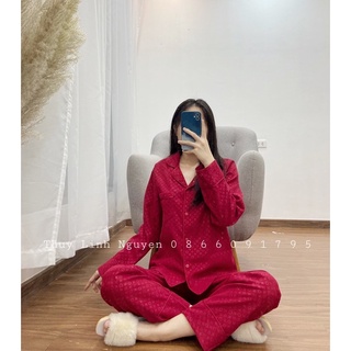 Bộ ngủ nhung tăm LV