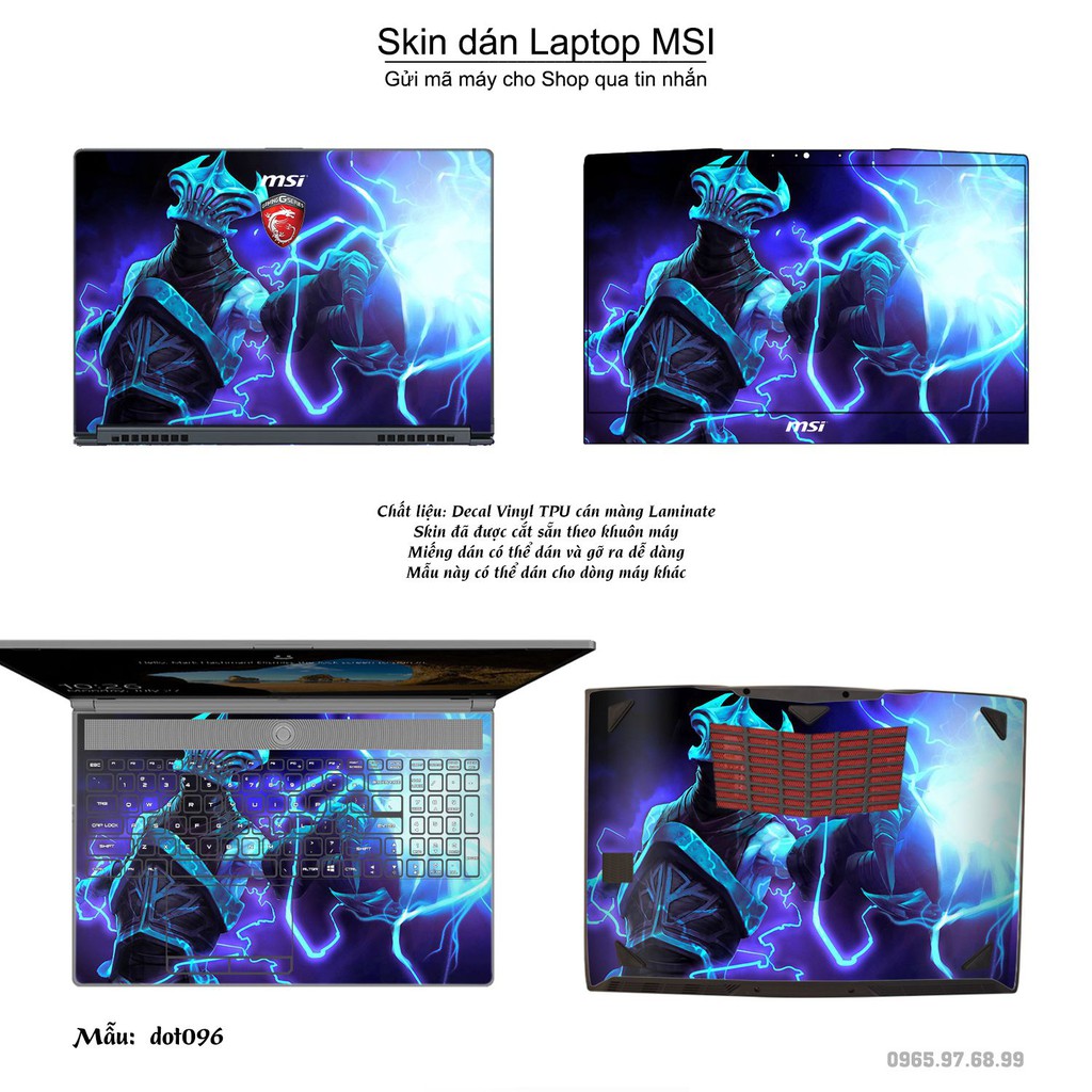 Skin dán Laptop MSI in hình Dota 2 _nhiều mẫu 16 (inbox mã máy cho Shop)