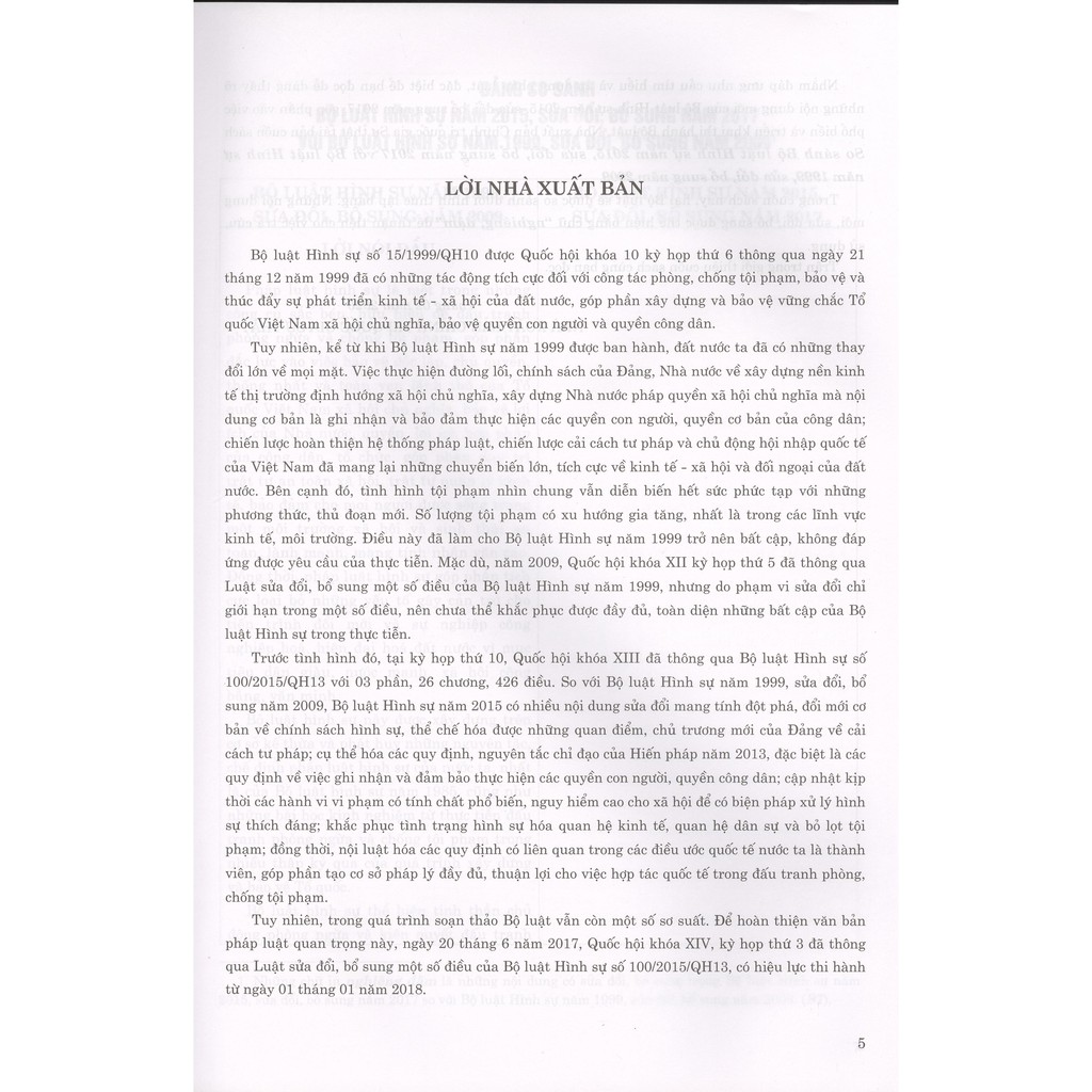 Sách - So sánh Bộ luật hình sự năm 2015, sửa đổi, bổ sung năm 2017 với Bộ luật hình sự năm 1999, sửa đổi, bổ sung năm 20 | BigBuy360 - bigbuy360.vn