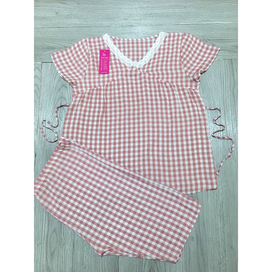[THANH LÝ] Bộ mặc nhà bầu chất đẹp, mát (Free size 45-60kg)
