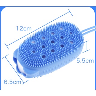 Mút Tắm Silicon Bubbles Bath Brush 2 Mặt Tạo Bọt Cao Cấp Hàn Quốc (giao màu ngẫu nhiên)