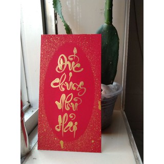 Bao lì xì thư pháp viết tay.