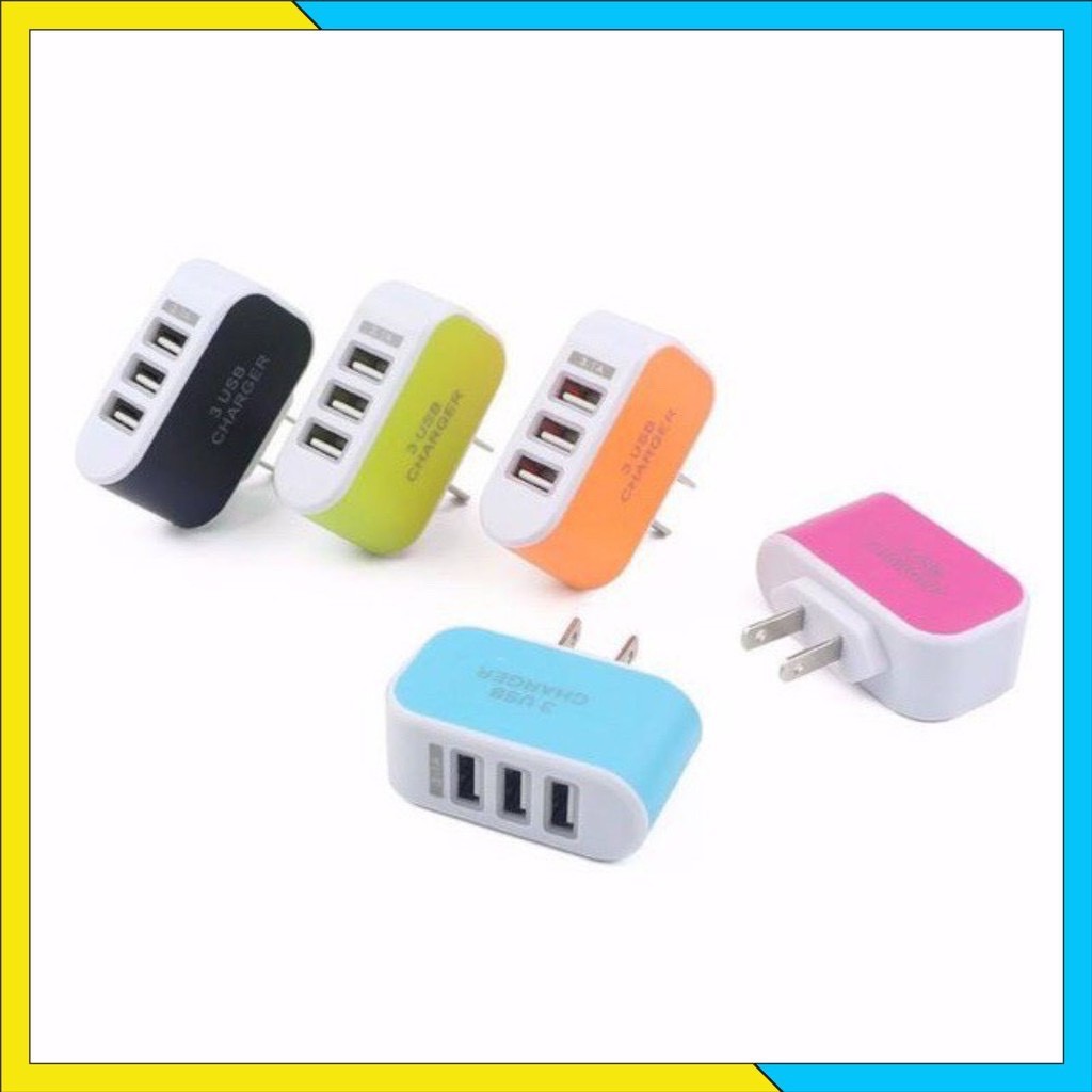 Củ sạc 3 cổng usb- Củ sạc đa năng sạc nhiều máy