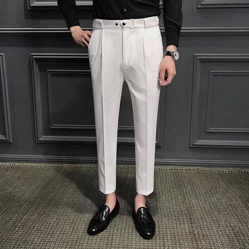 Quần âu nam cạp cao - Q91 công sở cao cấp dáng ôm Hàn quốc , quần tây nam đủ màu đen , màu kem , màu trắng kiểu đẹp