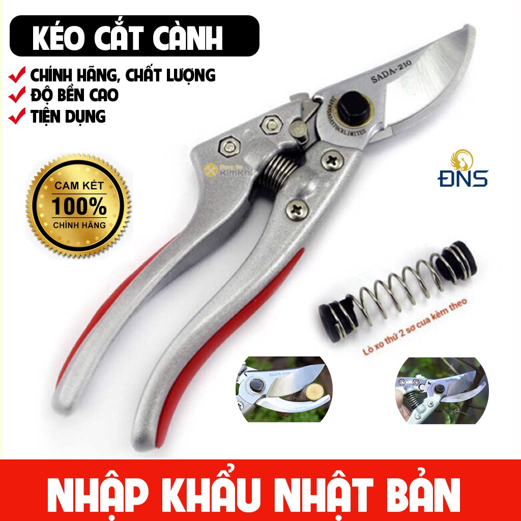 📌FREESHIP📌Kéo cắt cành cây SADA 210(Nhật Bản) - Nhập Khẩu Chính Hãng Nhật Bản - Bảo Hành 12 Tháng