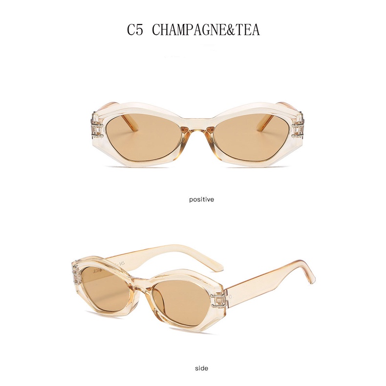 Kính mát SAMJUNE gọng bằng kim loại nhỏ phong cách hip hop thời trang cho nữ