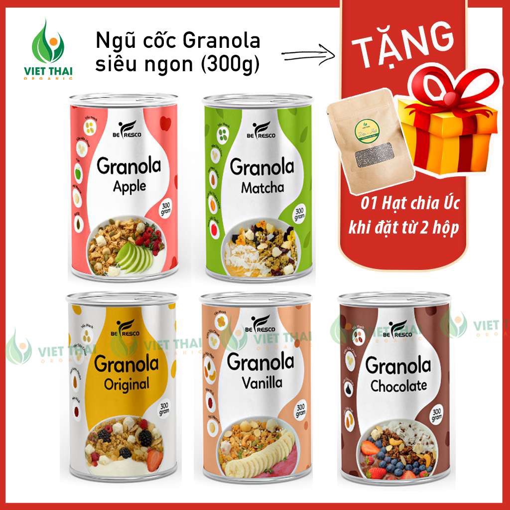 [MỚI VỀ!] Ngũ Cốc Granola Giảm Cân Ăn Sáng Ăn Kiêng Vị Hoa Quả Trái Cây Mix Sữa Chua Sấy Khô Siêu Ngon Befresco (300G)