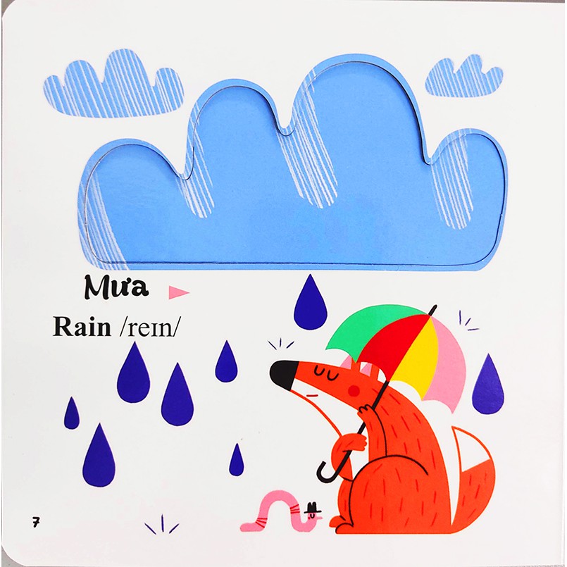 Sách đục trổ thông minh - Những từ vựng đầu đời của bé - Thời Tiết