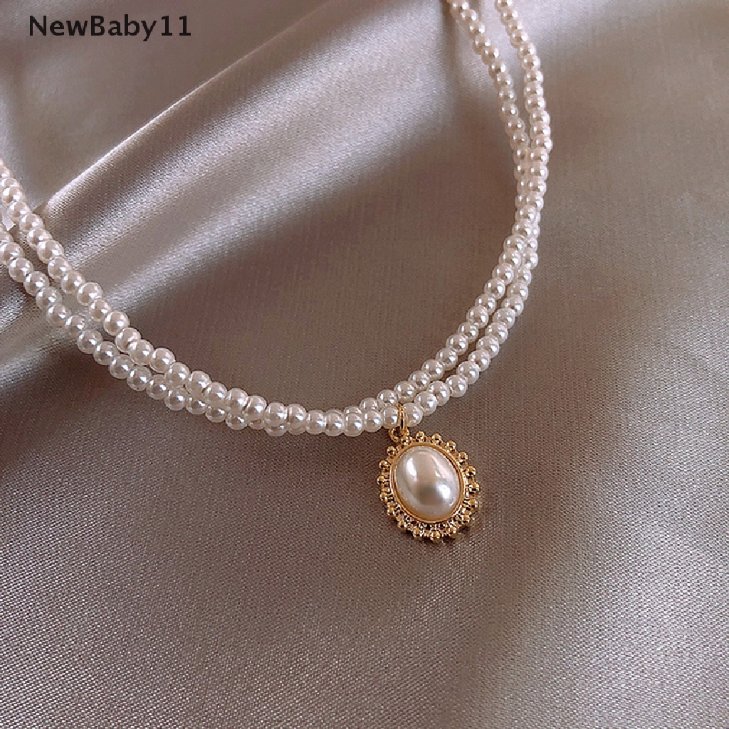Vòng Cổ Choker Hai Lớp Đính Ngọc Trai Thanh Lịch Dành Cho Nữ