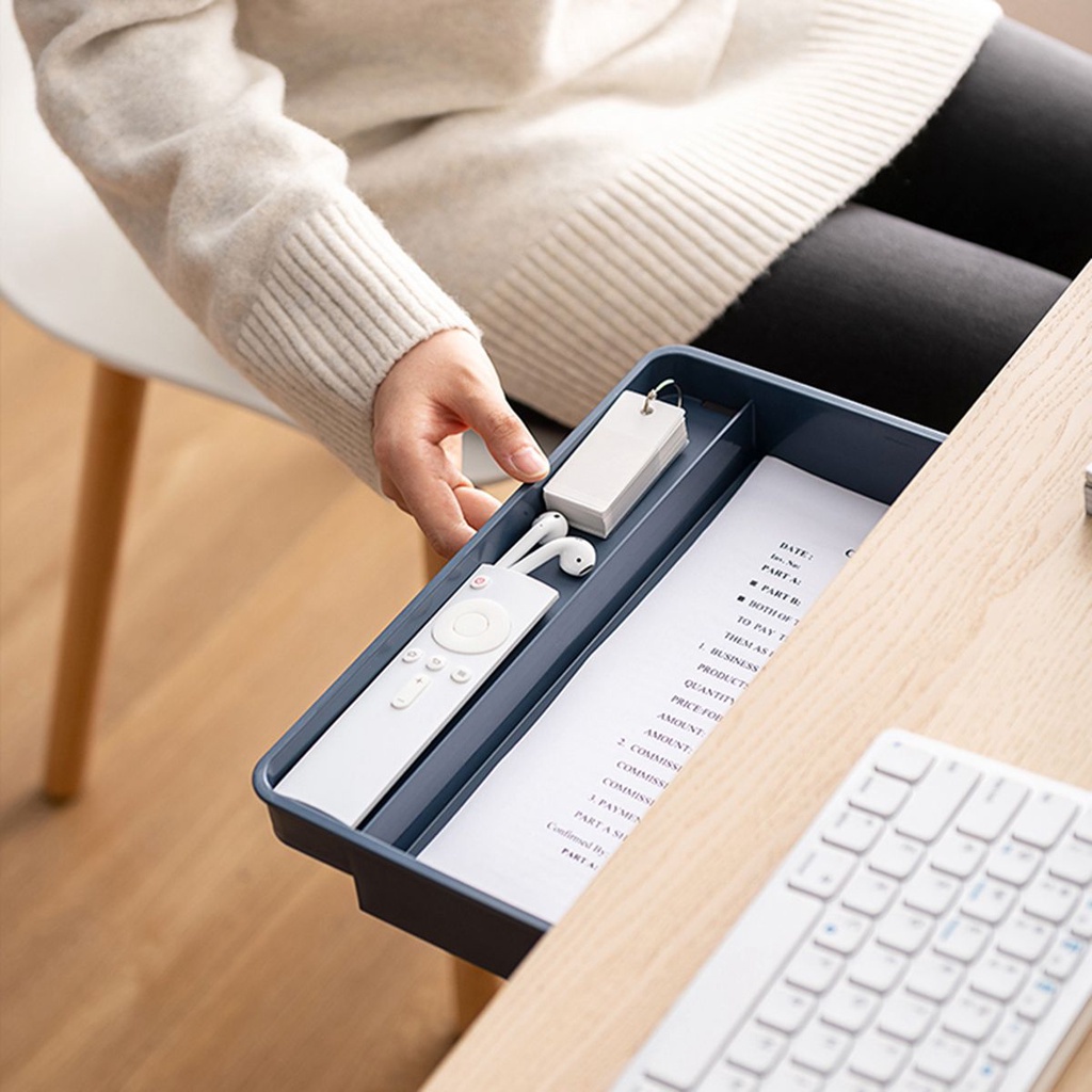 Hộc tủ ngăn kéo đựng đồ dán dưới mặt bàn dùng trong phòng làm việc nhà bếp