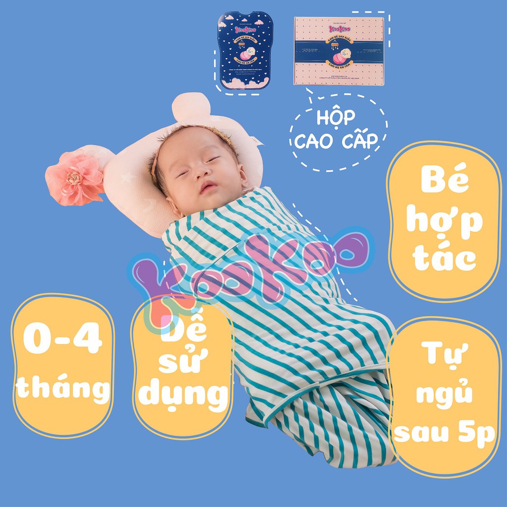 Quấn Chũn Cho Bé KooKoo, Nhộng Chũn Cho Bé , Cho Bé Sơ Sinh Mang Lại Giấc Ngủ Bình Yên Cho Con Yêu.
