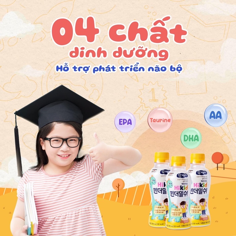 Sữa tươi Hikid chai 200ml - Hàn Quốc