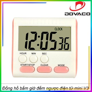 💥Hàng Cao Cấp💥Đồng hồ bấm giờ đếm ngược điện tử mini V3 - Âm báo to - Kích thước 80x73x20mm
