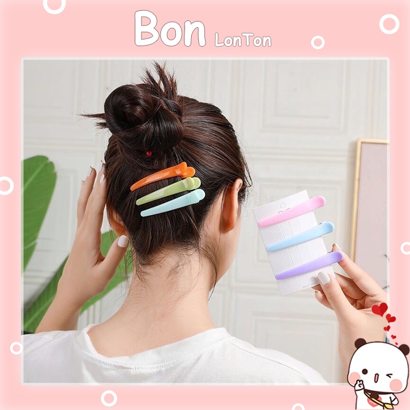 Kẹp tóc hàn quốc nhiều màu sắc kiểu dáng mỏ vịt - Kẹp tóc mỏ vịt màu trơn loại 7.5cm