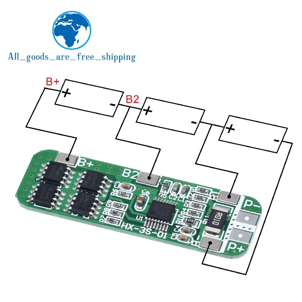 Mô Đun Bảo Vệ Pin Lithium 10.8v 11.1v 12.6v | BigBuy360 - bigbuy360.vn