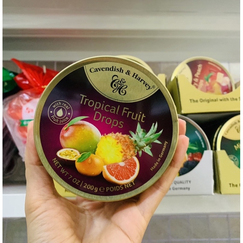 Kẹo trái cây Đức 200g hộp thiếc Cavendish & Harley