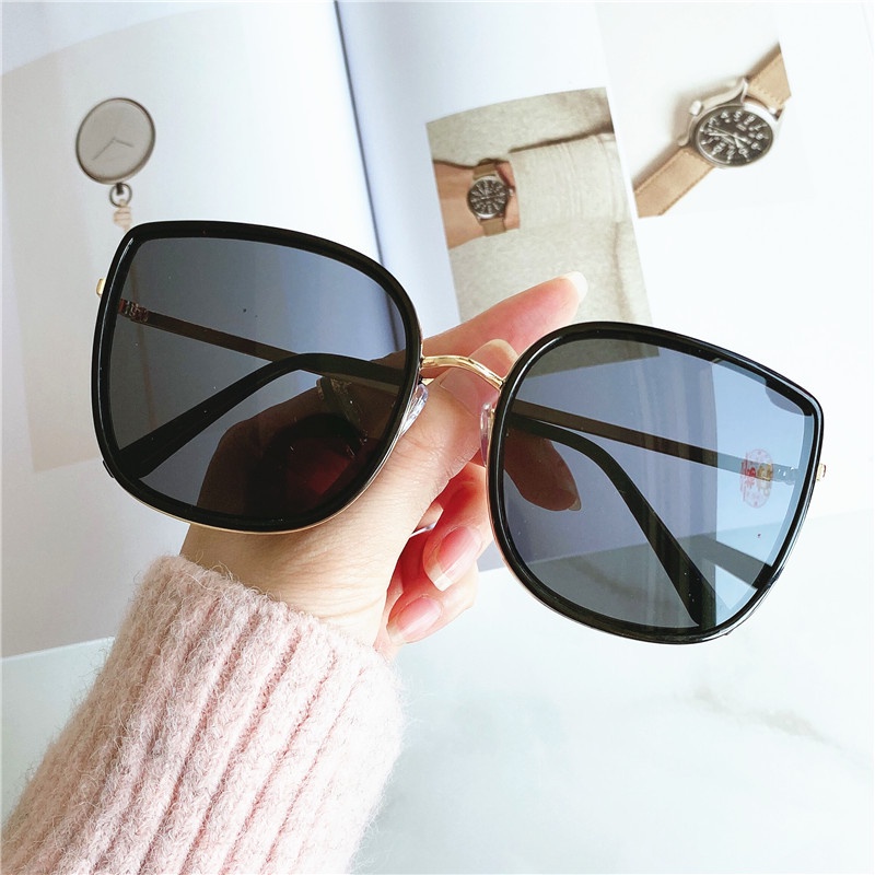 Kính Mát Gọng Vuông Lớn Phong Cách Retro Thời Trang Cho Nữ